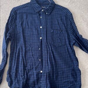 Nautica Men's Navy Plaid Button-Down Shirt